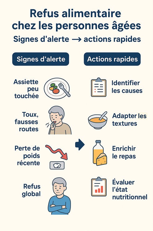 personne âgée refuse manger