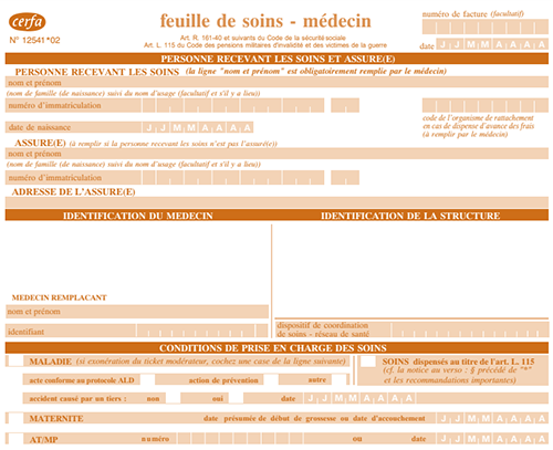 feuille de soins CPAM