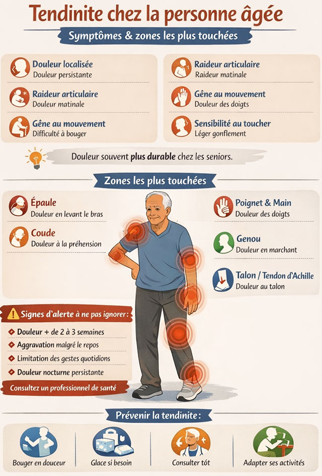 tendinite personne âgée