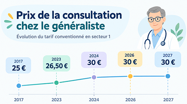 Evolution prix medecin generaliste